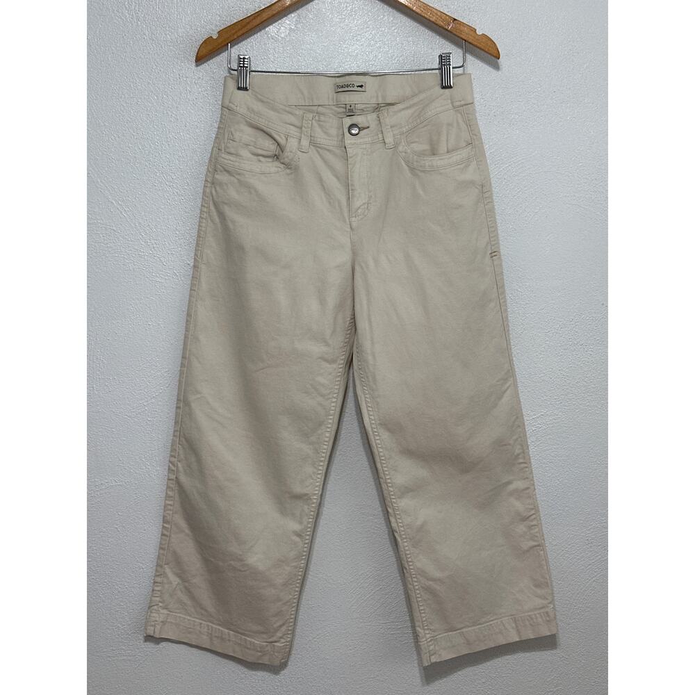 Toad&Co Wide Leg Pants in Light Beige/Cream